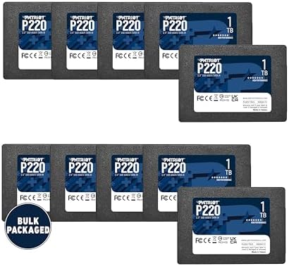 Patriot Memory P220 256GB Internal SSD   SATA 3 2 5   Solid State Drive Retail 10 Pack   P220S256G2510