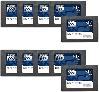 Patriot Memory P220 256GB Internal SSD   SATA 3 2 5   Solid State Drive Retail 10 Pack   P220S256G2510