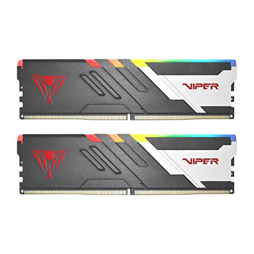 Patriot Memory Viper Venom RGB DDR5 RAM 32GB  2X16GB  6000MHz CL30 1 35v UDIMM Desktop Gaming Memory Kit Compatible with Intel XMP/AMD Expo   PVVR532G600C30K