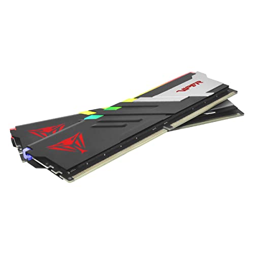 Patriot Memory Viper Venom RGB DDR5 RAM 32GB  2X16GB  6000MHz CL30 1 35v UDIMM Desktop Gaming Memory Kit Compatible with Intel XMP/AMD Expo   PVVR532G600C30K