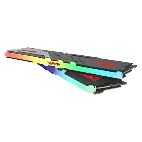 Patriot Memory Viper Venom RGB DDR5 RAM 32GB  2X16GB  6000MHz CL30 1 35v UDIMM Desktop Gaming Memory Kit Compatible with Intel XMP/AMD Expo   PVVR532G600C30K