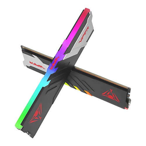 Patriot Memory Viper Venom RGB DDR5 RAM 32GB  2X16GB  6000MHz CL30 1 35v UDIMM Desktop Gaming Memory Kit Compatible with Intel XMP/AMD Expo   PVVR532G600C30K