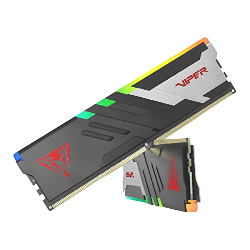 Patriot Memory Viper Venom RGB DDR5 RAM 32GB  2X16GB  6000MHz CL30 1 35v UDIMM Desktop Gaming Memory Kit Compatible with Intel XMP/AMD Expo   PVVR532G600C30K