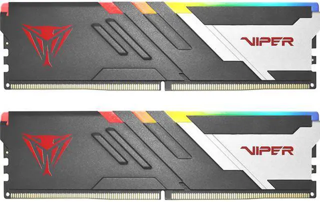 Patriot Memory Viper Venom RGB DDR5 RAM 32GB  2X16GB  6000MT/s CL30 UDIMM Desktop Gaming Memory Kit   PVVR532G600C30K