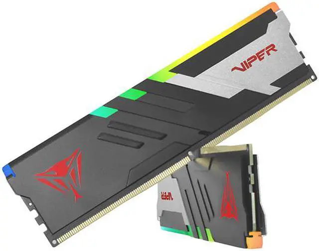Patriot Memory Viper Venom RGB DDR5 RAM 32GB  2X16GB  6000MT/s CL30 UDIMM Desktop Gaming Memory Kit   PVVR532G600C30K