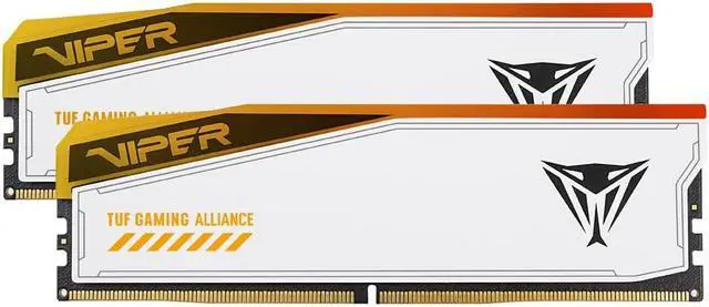 Patriot Memory Viper Elite 5 TUF Gaming RGB DDR5 RAM 32GB  2X16GB  6600MT/s CL34 1 4v UDIMM Desktop Gaming Memory Kit Compatible with Intel XMP   PVER532G66C34KT
