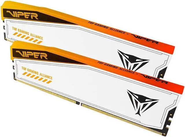 Patriot Memory Viper Elite 5 TUF Gaming RGB DDR5 RAM 32GB  2X16GB  6600MT/s CL34 1 4v UDIMM Desktop Gaming Memory Kit Compatible with Intel XMP   PVER532G66C34KT