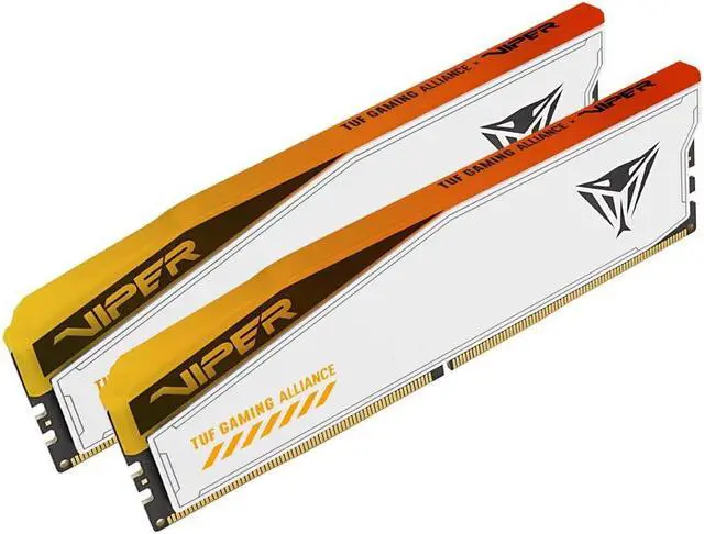 Patriot Memory Viper Elite 5 TUF Gaming RGB DDR5 RAM 32GB  2X16GB  6600MT/s CL34 1 4v UDIMM Desktop Gaming Memory Kit Compatible with Intel XMP   PVER532G66C34KT