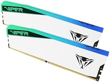 Patriot Memory Viper Elite 5 RGB DDR5 RAM 32GB (2X16GB) 6000MT/s CL30 1.35v UDIMM Kit de memoria para juegos de escritorio compatible con Intel XMP/AMD Expo - PVER532G60C30KW
