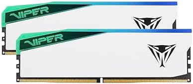 Patriot Memory Viper Elite 5 RGB DDR5 RAM 32GB  2X16GB  6000MT/s CL30 1 35v UDIMM Desktop Gaming Memory Kit Compatible with Intel XMP/AMD Expo   PVER532G60C30KW