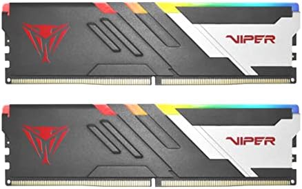 Patriot Memory Viper Venom RGB DDR5 RAM 16GB  1X16GB  6000MHz CL30 1 35v UDIMM Desktop Gaming Memory Compatible with Intel XMP/AMD Expo   PVVR516G60C30