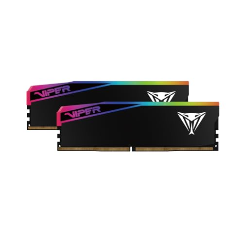 Patriot Viper Elite 5 Ultra Gaming RGB DDR5 RAM 32GB  2X16GB  6000MT/s CL28 1 4v UDIMM Desktop Gaming Memory Kit Compatible with Intel XMP AMD Expo   VEUR532G6028K