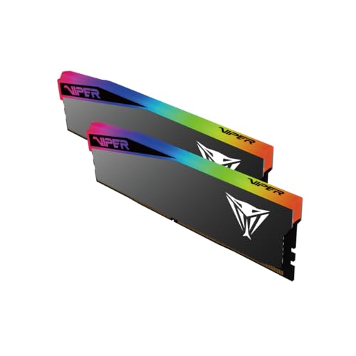 Patriot Viper Elite 5 Ultra Gaming RGB DDR5 RAM 32GB  2X16GB  6000MT/s CL28 1 4v UDIMM Desktop Gaming Memory Kit Compatible with Intel XMP AMD Expo   VEUR532G6028K
