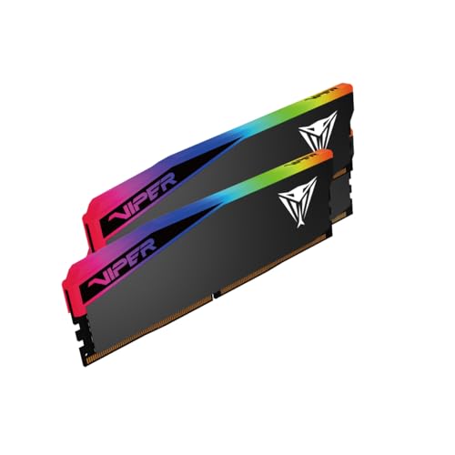 Patriot Viper Elite 5 Ultra Gaming RGB DDR5 RAM 32GB  2X16GB  6000MT/s CL28 1 4v UDIMM Desktop Gaming Memory Kit Compatible with Intel XMP AMD Expo   VEUR532G6028K
