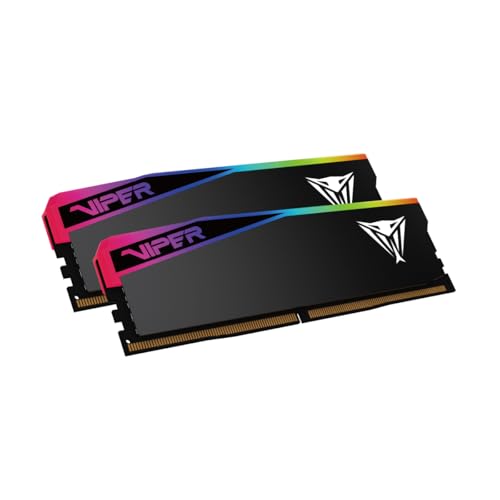 Patriot Viper Elite 5 Ultra Gaming RGB DDR5 RAM 32GB  2X16GB  6000MT/s CL28 1 4v UDIMM Desktop Gaming Memory Kit Compatible with Intel XMP AMD Expo   VEUR532G6028K