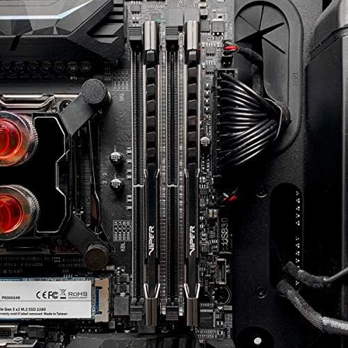 Patriot Viper Steel DDR4 RAM 32GB  2X16GB  3200MHz CL16 1 35v UDIMM Desktop Gaming Memory Kit Compatible with XMP   PVS432G320C6K