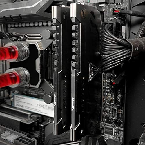 Patriot Viper Steel DDR4 RAM 32GB  2X16GB  3200MHz CL16 1 35v UDIMM Desktop Gaming Memory Kit Compatible with XMP   PVS432G320C6K