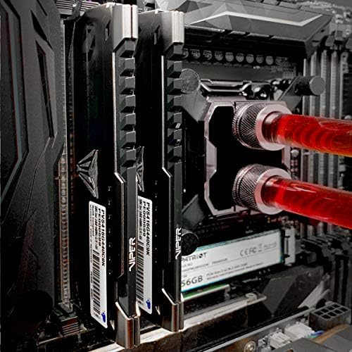 Patriot Viper Steel DDR4 RAM 32GB  2X16GB  3200MHz CL16 1 35v UDIMM Desktop Gaming Memory Kit Compatible with XMP   PVS432G320C6K