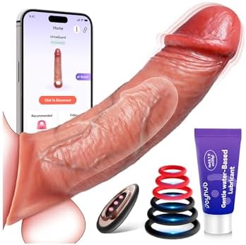 Penis Sleeve Cock Sleeve Vibrator   FYSHAVO 5IN1 Realistic Adult Male Sex Toys for Men Penis Extender Vibrating Cock Ring  Smart App & Remote Control  Elastic Penis Ring to Enlarge for Men Couples