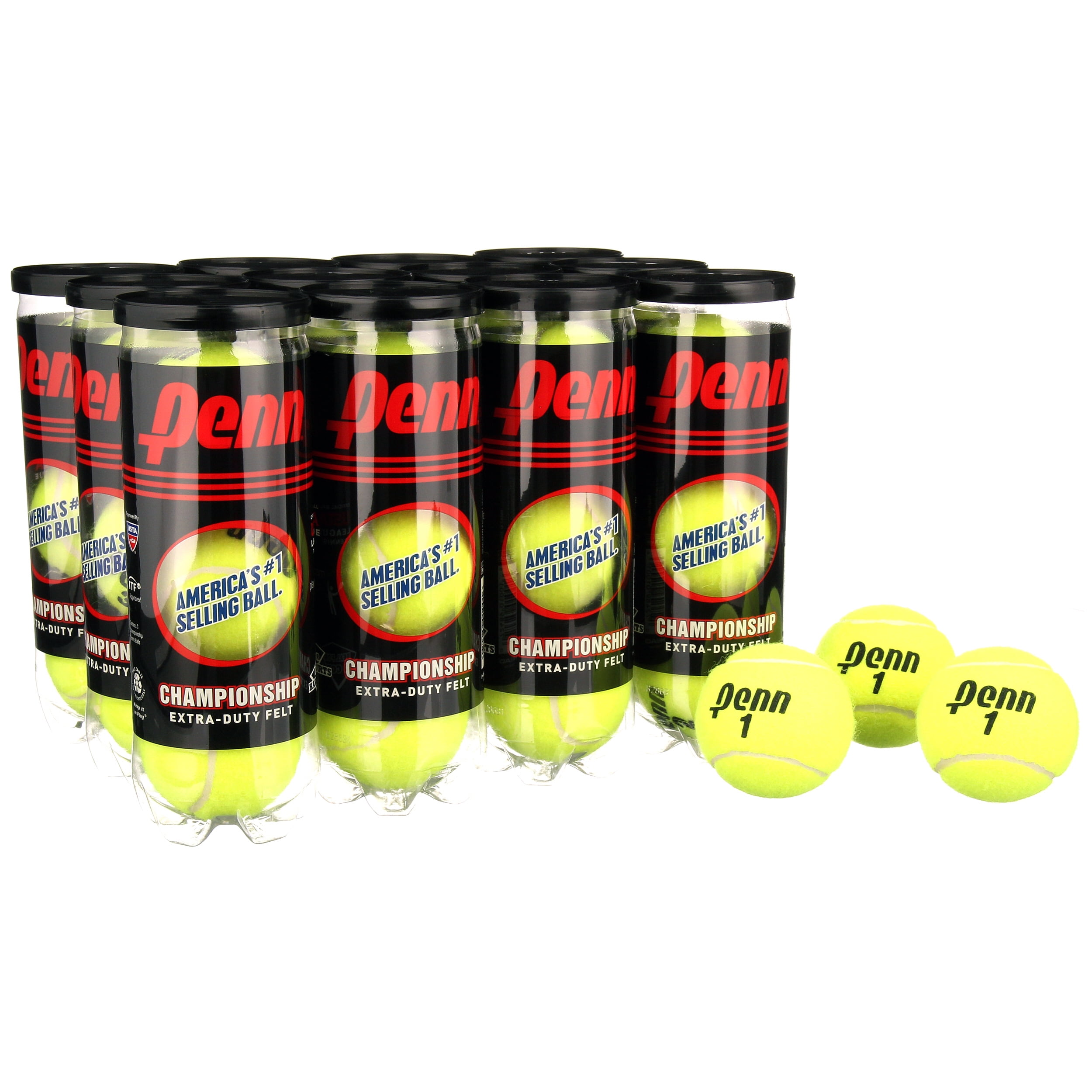 Penn Championship Extra Duty Tennis Balls  12 Cans  36 Balls
