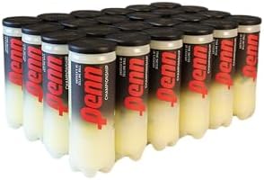 Pelotas de Tenis Penn Championship - Pelotas de Tenis de Fieltro Extra Duty Presurizadas - 24 Latas, 72 Pelotas