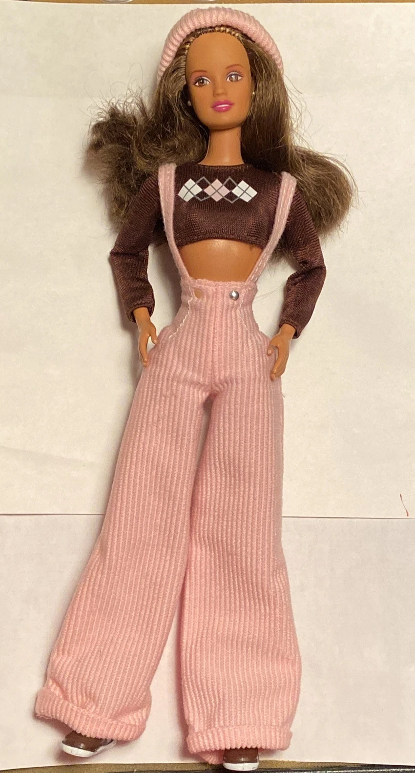 Perfect Pink Teresa Barbie Doll 1997 Mattel 19668 Corduroy Pants Hat