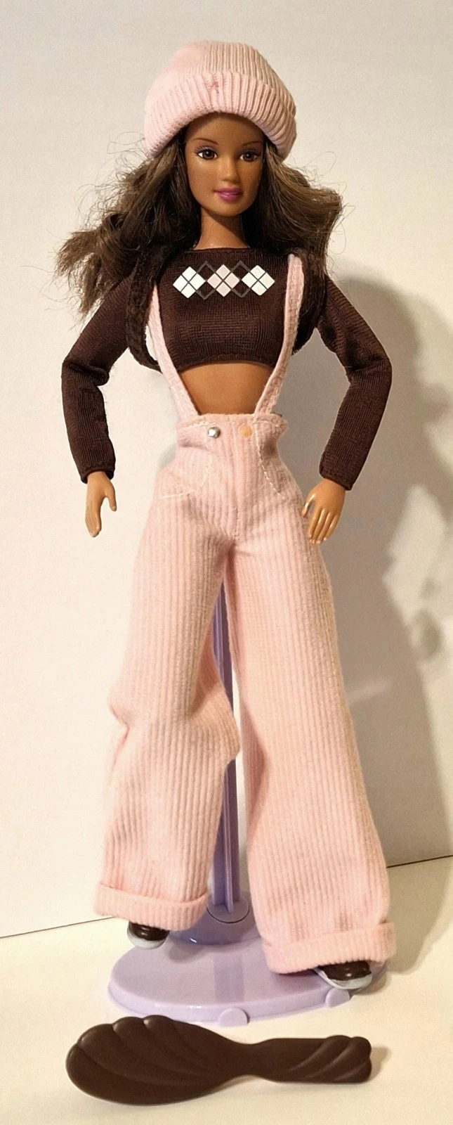 Perfect Pink Teresa Articulated Barbie Doll 19668 Corduroy Pants Hat Shoes 1997 