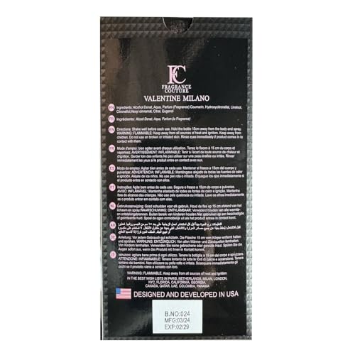 Perfume for Men Valentine Milano Eau de Toilette Natural Spray Men Cologne Masculine Scent 3 4 Fl Oz/100ML