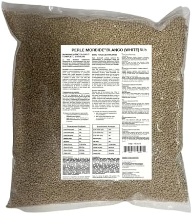 Perle Morbide White Soft Food for Canaries  Finches  Siskins  Goldfinches  Waxbills   Protein Rich Mini Morsels  Easy to Prepare with Water or Eggfood Mix 5Lb