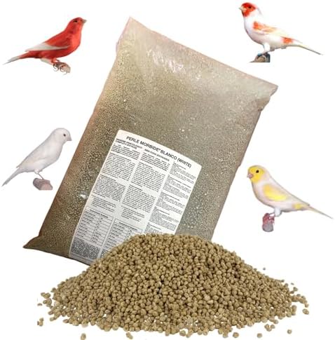Perle Morbide White Soft Food for Canaries  Finches  Siskins  Goldfinches  Waxbills   Protein Rich Mini Morsels  Easy to Prepare with Water or Eggfood Mix 5Lb