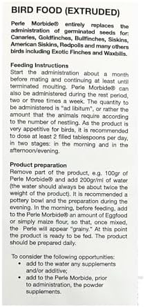 Perle Morbide White Soft Food for Canaries  Finches  Siskins  Goldfinches  Waxbills   Protein Rich Mini Morsels  Easy to Prepare with Water or Eggfood Mix 5Lb