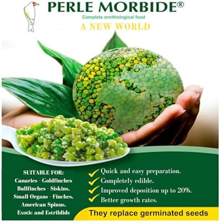 Perle Morbide Yellow Green Soft Bird Food 5Lb   Comida para Pajaritos  Complete Extruded Diet for Canaries  Finches  Parakeets  Goldfinches  Lady Gouldians   Vitamin Rich & Digestible Formula