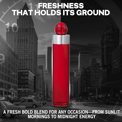 Perry Ellis 360  Red Eau De Toilette Spray for Men   Mens Cologne  Long Lasting Perfume  EDT  Fragrance with Notes of Clove  Cinnamon & Patchouli   3 4 fl oz  100 mL 