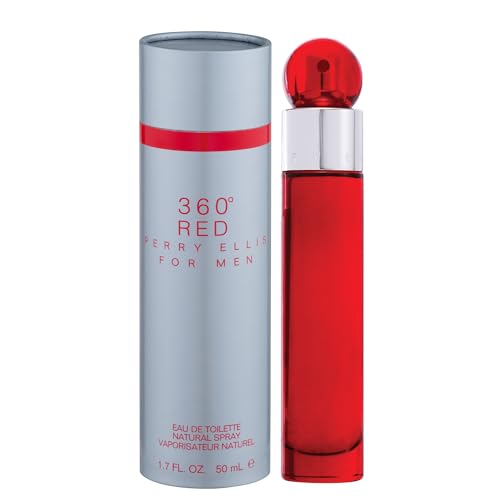 Perry Ellis 360  Red Eau De Toilette Spray for Men   Mens Cologne  Long Lasting Perfume  EDT  Fragrance with Notes of Clove  Cinnamon & Patchouli   3 4 fl oz  100 mL 