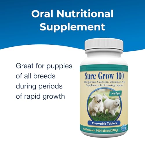 PetAg Dyne PRO HG - intestino saludable para perros y cachorros de 8 semanas y más (32 onzas) + PetAg Sure Grow 100 (100 tabletas masticables)