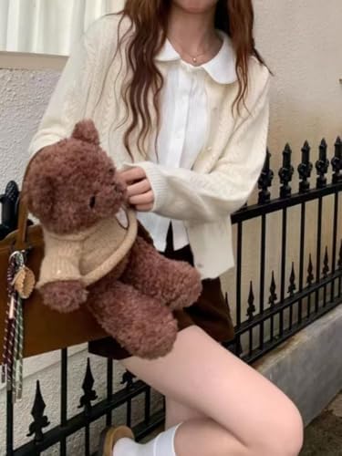 Peter Pan Collar Long Sleeve Shirt Y2k Shoujo Girl Babydoll Tops Whimsical Sweater Coquette Himekaji Clothes