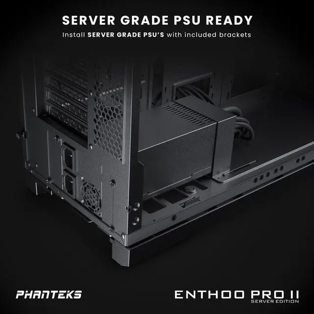 Phanteks Enthoo Pro 2 Server Edition   SSI EEB Motherboard support  11 PCI slots  15x fan positions  Tempered Glass Side Panel  Black