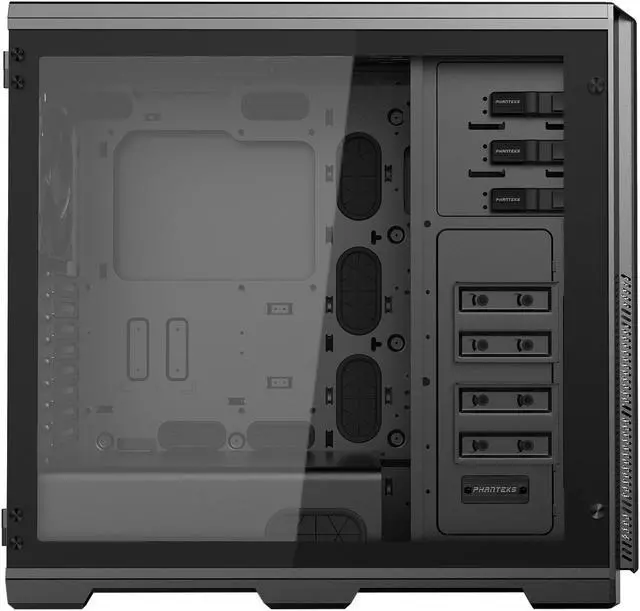 Phanteks Enthoo Pro TG PH ES614PTG BK Integrated RGB Lighting Control Tempered Glass Side Panel ATX Full Tower Computer Case   Black