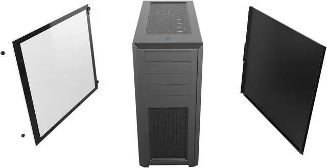 Phanteks Enthoo Pro TG PH ES614PTG BK Integrated RGB Lighting Control Tempered Glass Side Panel ATX Full Tower Computer Case   Black