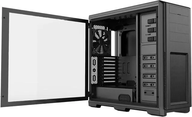 Phanteks Enthoo Pro TG PH ES614PTG BK Integrated RGB Lighting Control Tempered Glass Side Panel ATX Full Tower Computer Case   Black