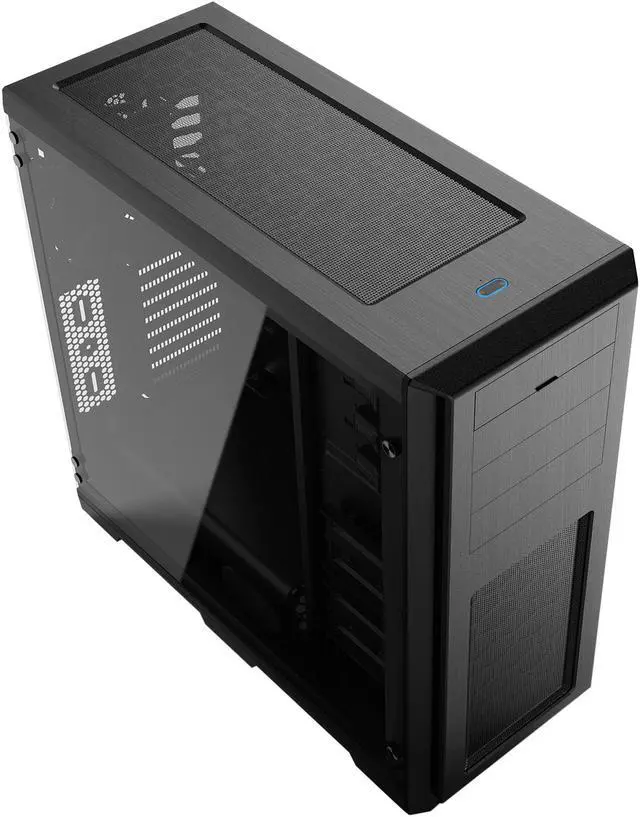 Phanteks Enthoo Pro TG PH ES614PTG BK Integrated RGB Lighting Control Tempered Glass Side Panel ATX Full Tower Computer Case   Black