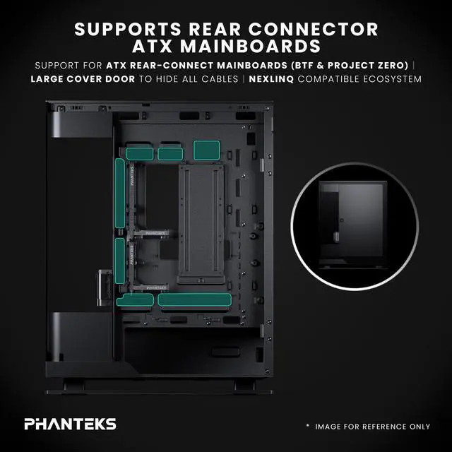 Phanteks Evolv X2 Matrix Mid Tower ATX Gaming Chassis with 900 LED Matrix Display  Fabric Interior Panel  Vertical Cooling System  Tempered Glass  Integrated D RGB Lighting  Charcoal Black