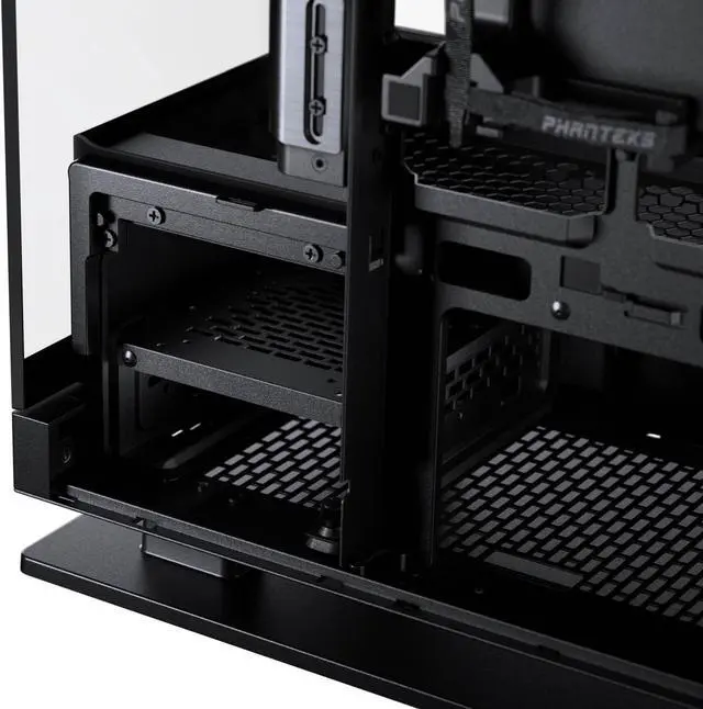 Phanteks Evolv X2  Mid Tower Gaming Chassis  Vertical Cooling System  See through Tempered Glass Chassis  Brushed Aluminum interior panel with Integrated D RGB Lighting  Brushed Black