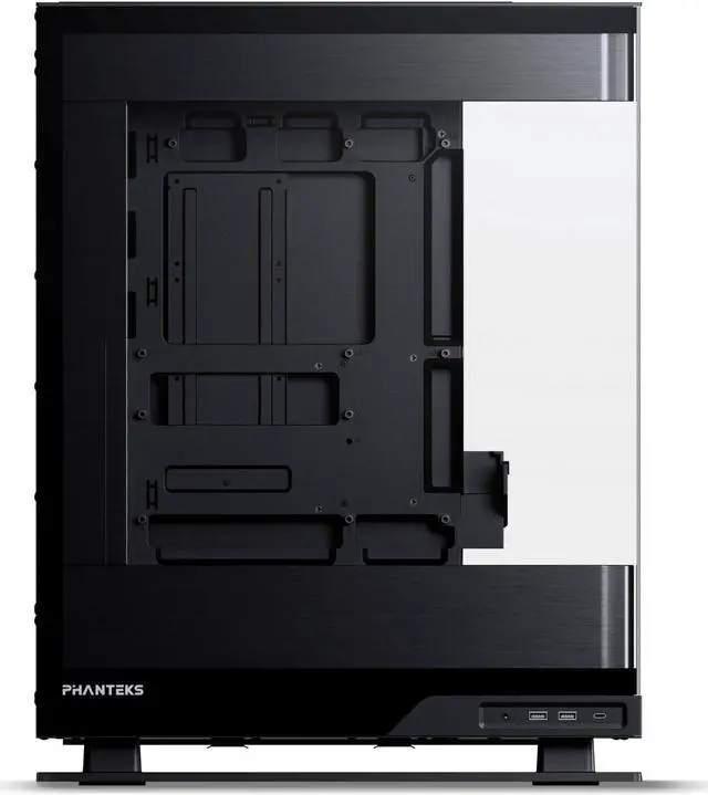 Phanteks Evolv X2  Mid Tower Gaming Chassis  Vertical Cooling System  See through Tempered Glass Chassis  Brushed Aluminum interior panel with Integrated D RGB Lighting  Brushed Black