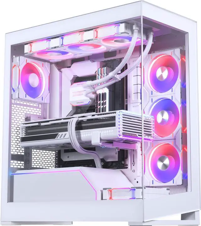 Phanteks NV5 MK2  Showcase Mid Tower Chassis  Rear Connect MB Support  Integrated D/A RGB Lighting  Seamless Tempered Glass Design  8x Fan Positions  Matte White