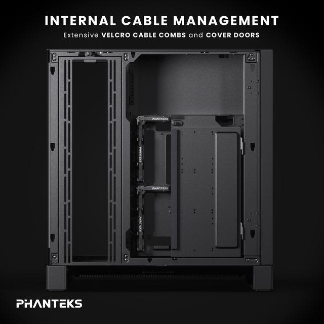 Phanteks NV9 MKII  Showcase Full Tower Chassis  Rear Connect MB Support  Integrated D/A RGB Lighting  Seamless Tempered Glass Design  11x 140mm Fan Positions  Black