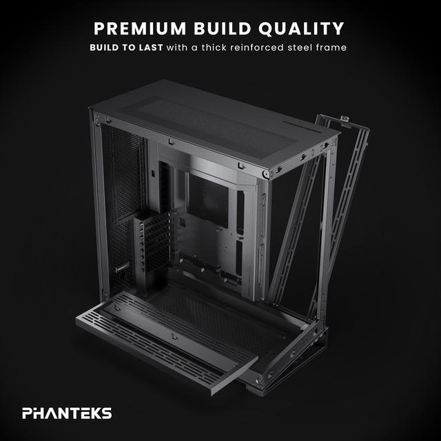 Phanteks NV9 MKII  Showcase Full Tower Chassis  Rear Connect MB Support  Integrated D/A RGB Lighting  Seamless Tempered Glass Design  11x 140mm Fan Positions  Black