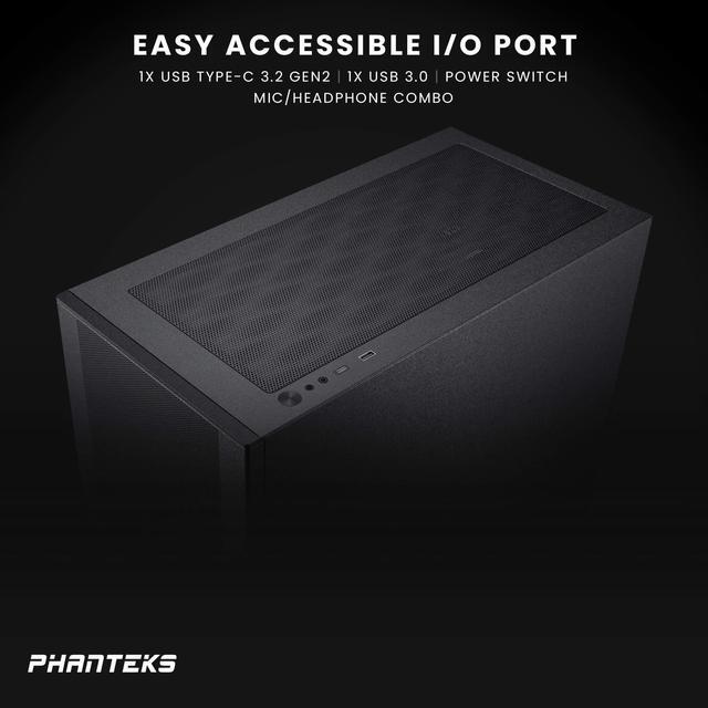 Phanteks XT Pro Ultra  Mid Tower Gaming Chassis  4x M25 140 Fans Included  High Airflow Performance Mesh  Tempered Glass Window  USB C 3 2 Gen2  Black