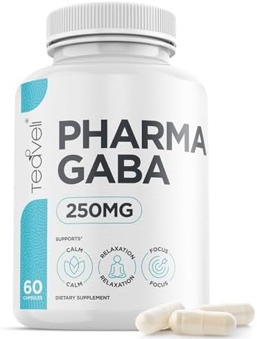 Pharma GABA 250 mg  Naturally Fermented GABA Supplement  Clinically Proven to Support Relaxation  Cognitive Health  Sleep & Focus  PharmaGABA Complements L Theanine  Alternative to Gummies & Chewables