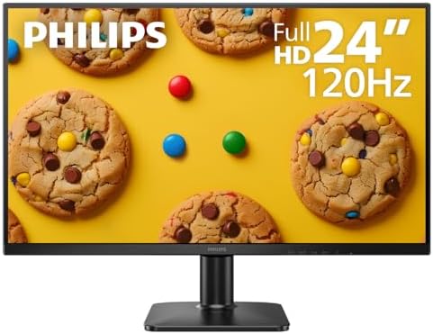 Philips 24E2N2100 24 inch IPS FHD  1920 x 1080  120Hz Gaming Office Monitor  VESA  HDMI x1  VGA Port x1  Eye Care  4 Year Advance Replacement Warranty